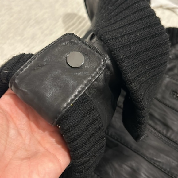 EUC BCBG Viggo Black Leather and Knit Vest size medium - Picture 15 of 15